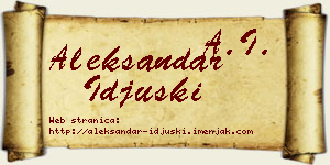 Aleksandar Iđuški vizit kartica